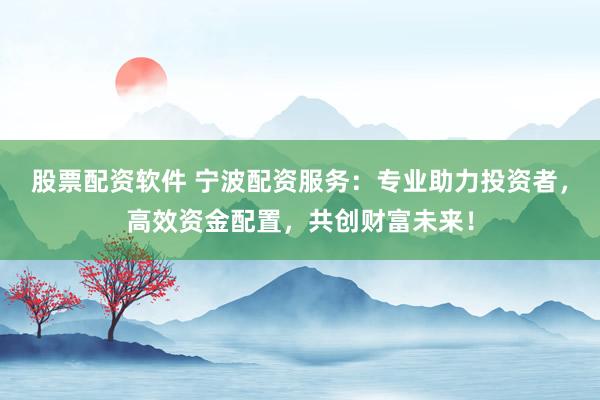 股票配资软件 宁波配资服务：专业助力投资者，高效资金配置，共创财富未来！