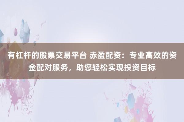 有杠杆的股票交易平台 赤盈配资：专业高效的资金配对服务，助您轻松实现投资目标