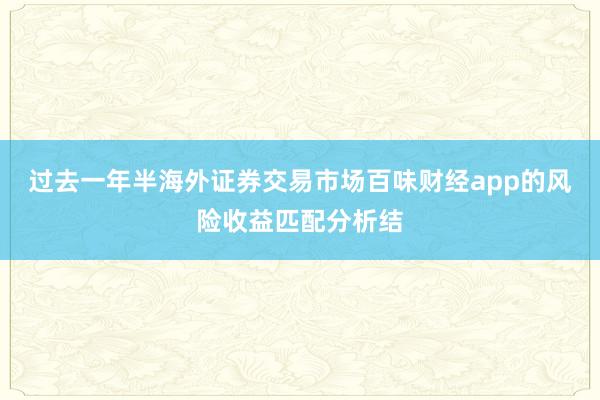 过去一年半海外证券交易市场百味财经app的风险收益匹配分析结