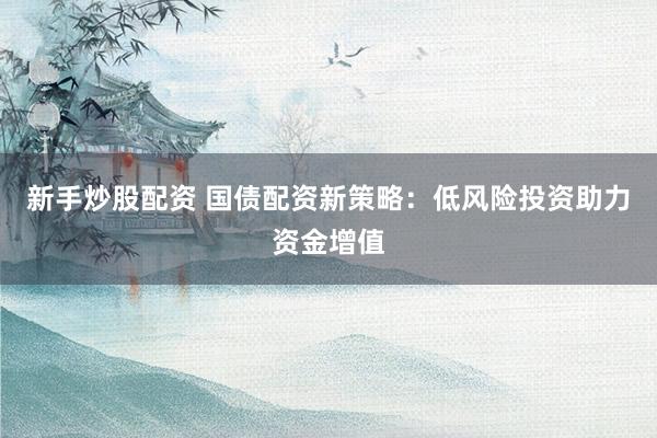 新手炒股配资 国债配资新策略：低风险投资助力资金增值