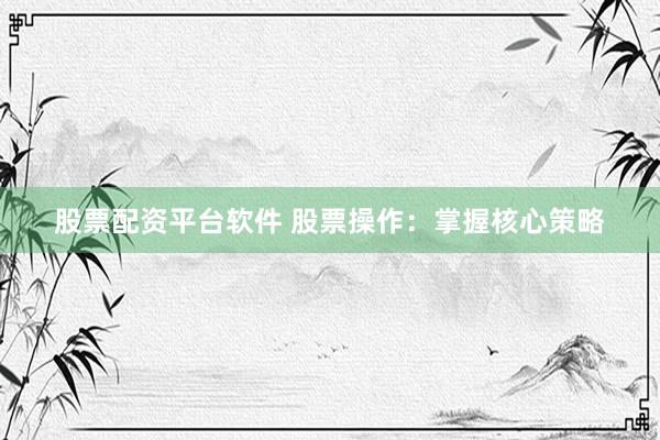 股票配资平台软件 股票操作：掌握核心策略